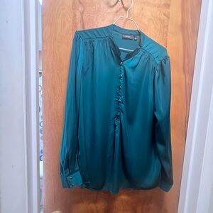 Teal Satin Blouse